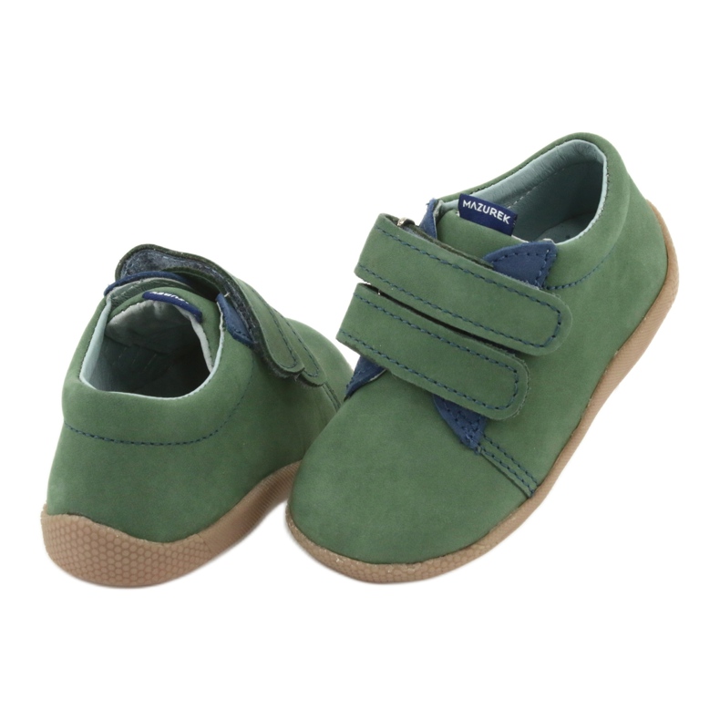 Leather children's shoes for Velcro Green 305 Mazurek 4 Leather children's shoes for Velcro Green 305 Mazurek 4
