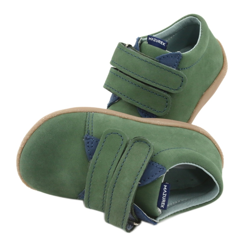 Leather children's shoes for Velcro Green 305 Mazurek 6 Leather children's shoes for Velcro Green 305 Mazurek 6