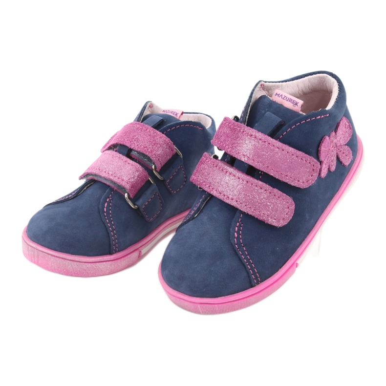 Mazurek 264 Motor -navy/pink butterfly boots blue 3