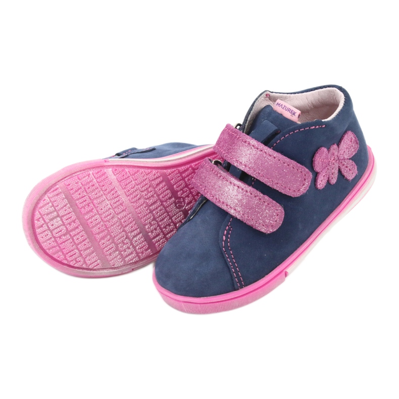 Mazurek 264 Motor -navy/pink butterfly boots blue 5