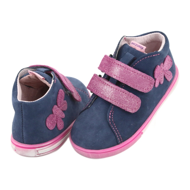 Mazurek 264 Motor -navy/pink butterfly boots blue 4