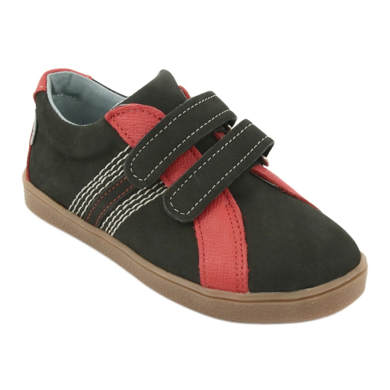 Mazurek 1235 boys shoes with black/red Velcro 1