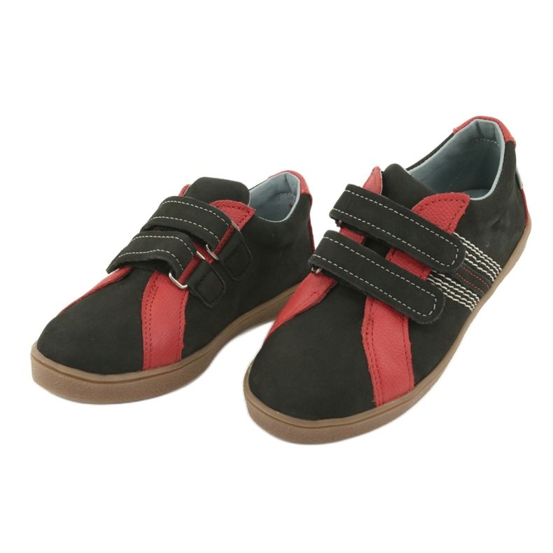Mazurek 1235 boys shoes with black/red Velcro 3