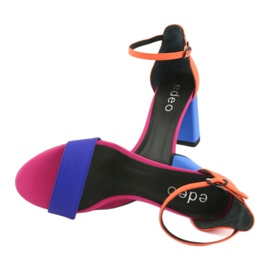 Women's sandals pink sapphire orange Edeo 3367 blue 4