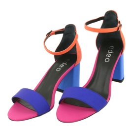 Women's sandals pink sapphire orange Edeo 3367 blue 2