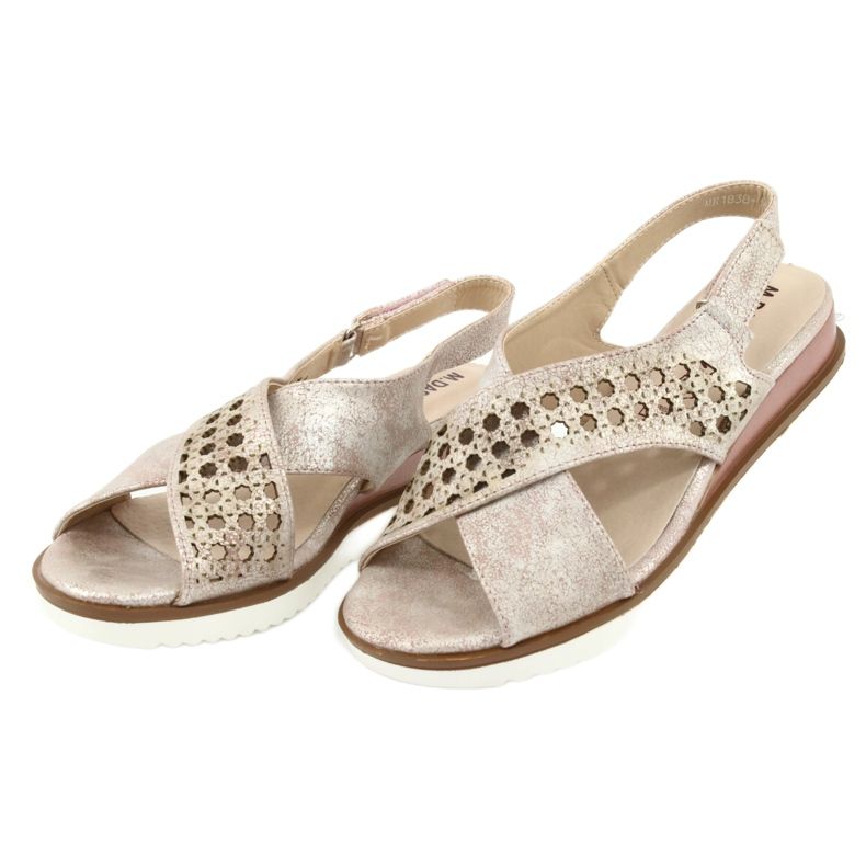 M.Daszyński Metallic pink sandals Daszyński 1838 grey 3