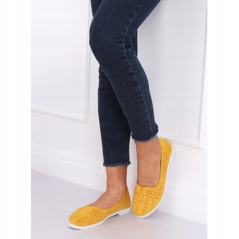 Honey openwork ballerinas ZA02P Yellow 2