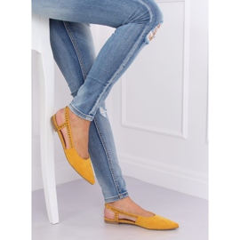 Ballerinas with open heel honey YJ335 Yellow 1