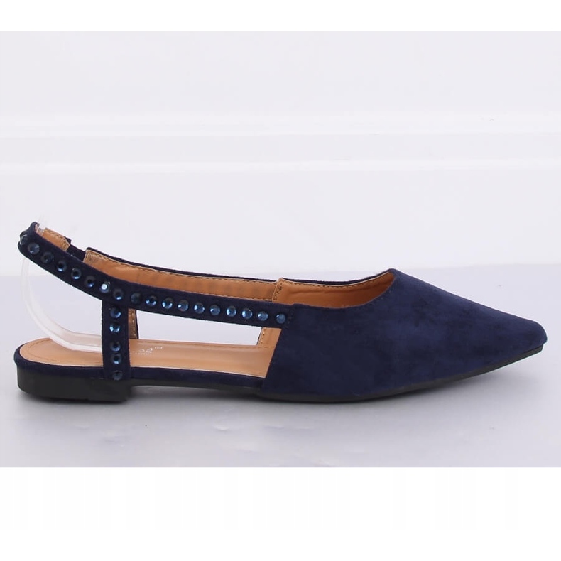 Ballerinas with open heels navy blue YJ335 Blue 2