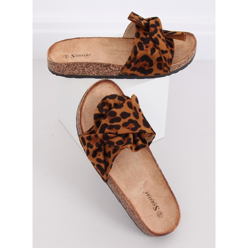 Cork slippers leopard print CK115P Leopard brown 2