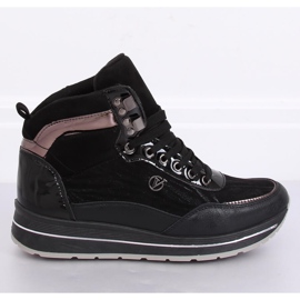 Black JM6825R Negro high-top sports shoes 1