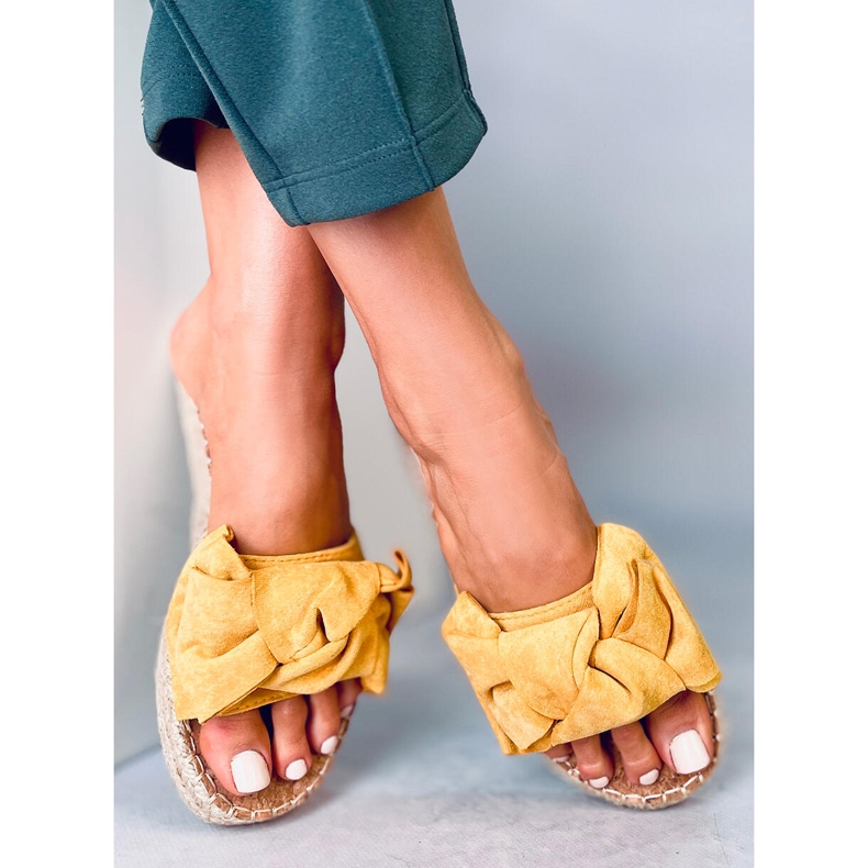JH115P Yellow honey espadrilles slippers 1