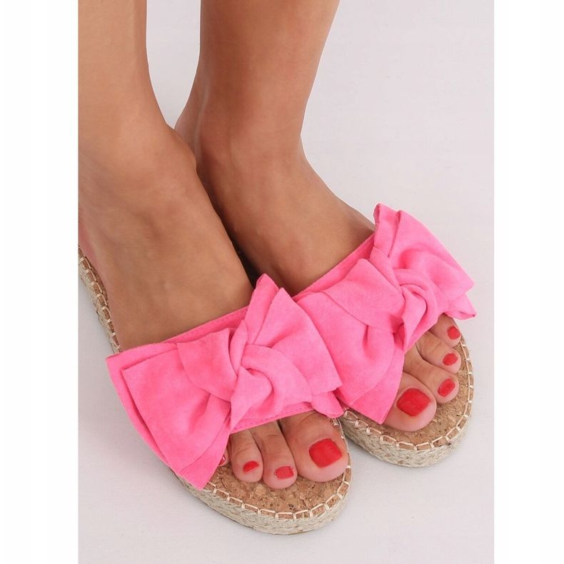 Pink espadrilles flip-flops JH115P Flu Fushia 1
