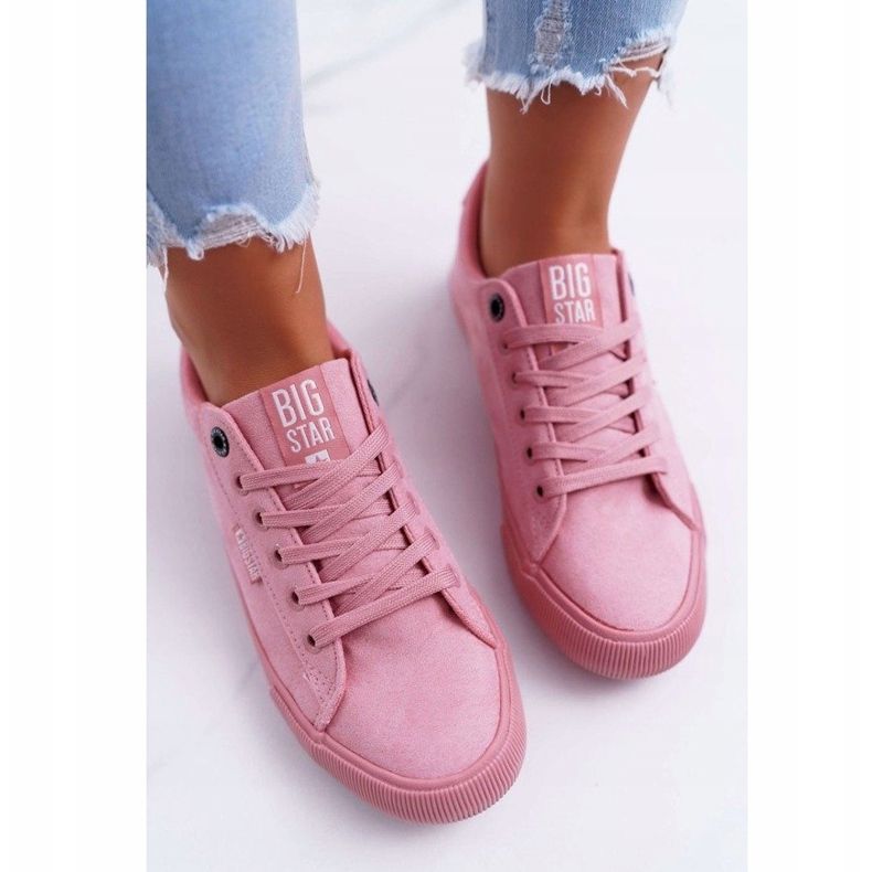 Big Star BigStarEE274047 women's pink suede sneakers 2
