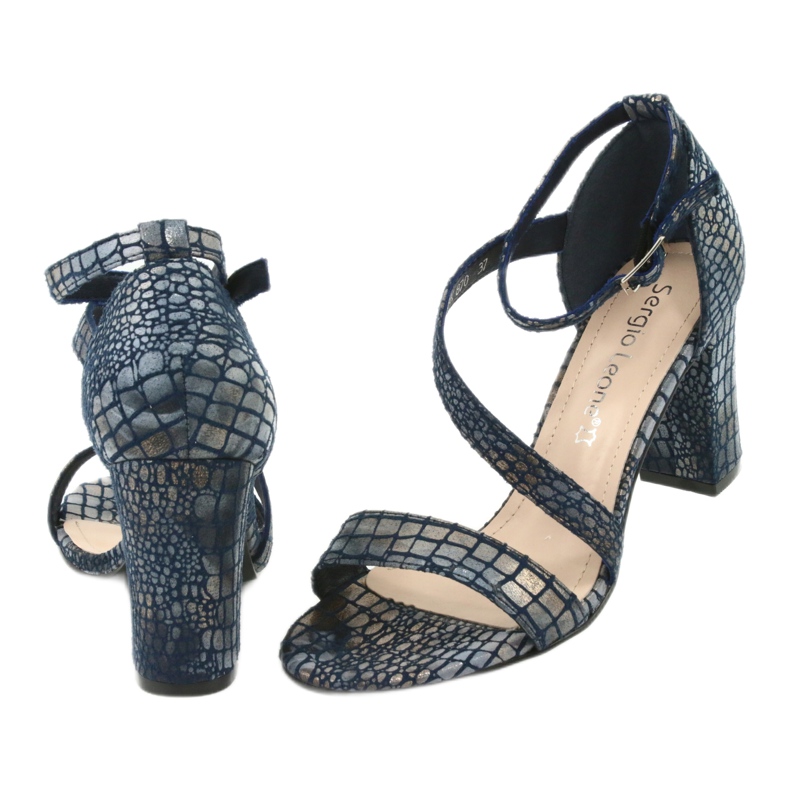 Gladiator sandals Sergio Leone SK870 navy blue 5