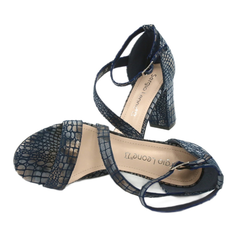 Gladiator sandals Sergio Leone SK870 navy blue 6
