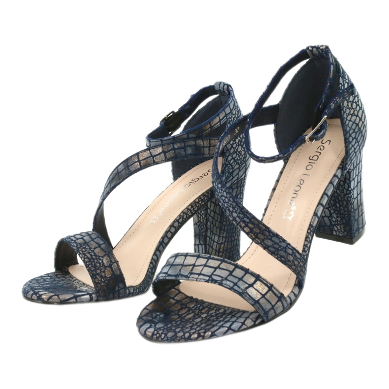 Gladiator sandals Sergio Leone SK870 navy blue 4