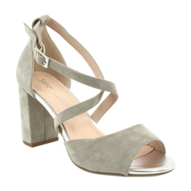 Gray gladiator sandals Sergio Leone SK865 grey 2