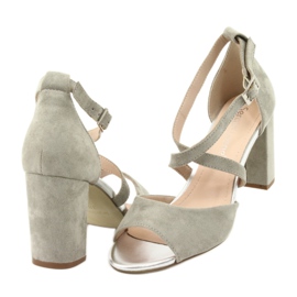 Gray gladiator sandals Sergio Leone SK865 grey 5