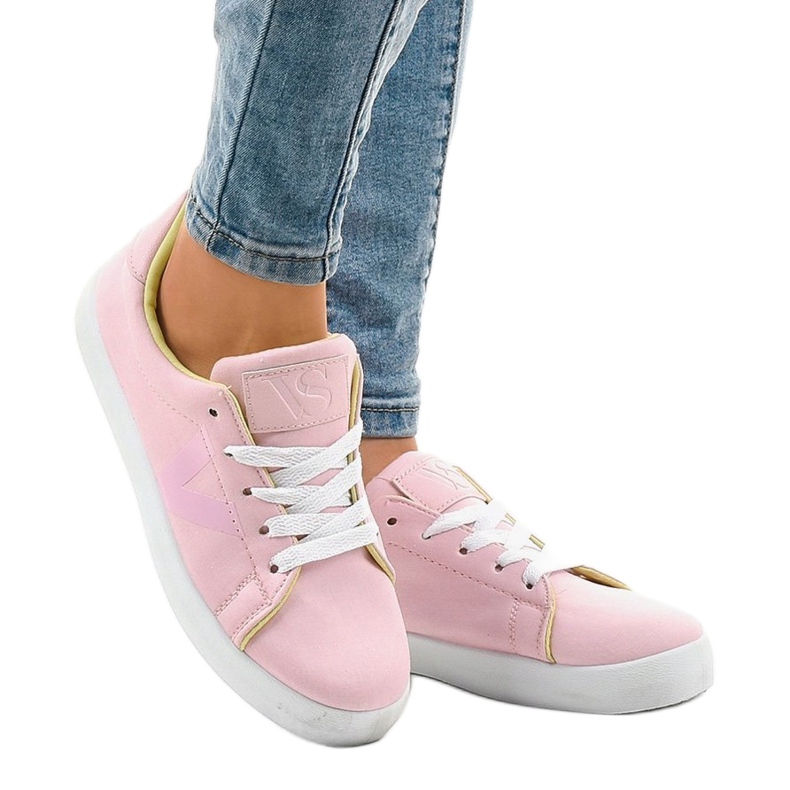 Pink classic women's sneakers B845-20 1