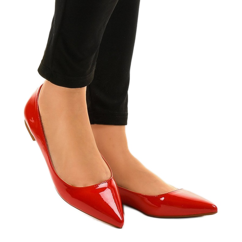 Red varnished ballerinas MM5018 1