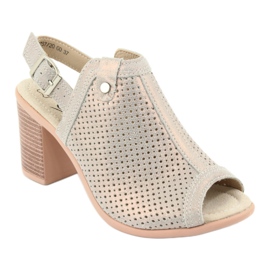 Openwork sandals beige / gold Filippo DS757 golden 1 Openwork sandals beige / gold Filippo DS757 golden 1