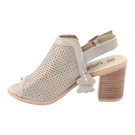 Openwork sandals beige / gold Filippo DS757 golden 2