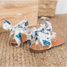 SHELOVET Tied Sandals With Pineapple white multicolored 1