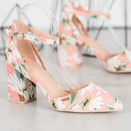 Seastar Pumps With Flowers pink multicolored 1