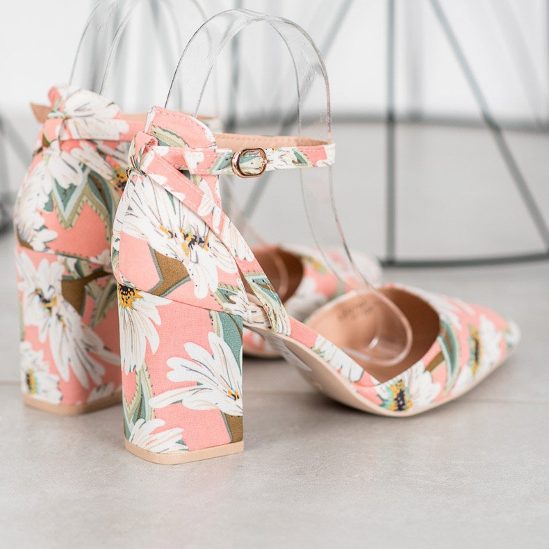 Seastar Pumps With Flowers pink multicolored 2