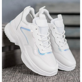 SHELOVET Fashionable Sneakers With Sequins white 2 SHELOVET Fashionable Sneakers With Sequins white 2