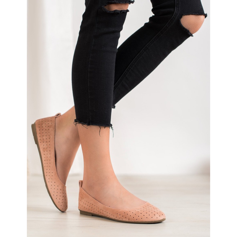 SHELOVET Openwork ballerinas pink 1