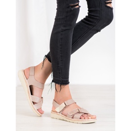 VINCEZA Velcro Sandals pink 2