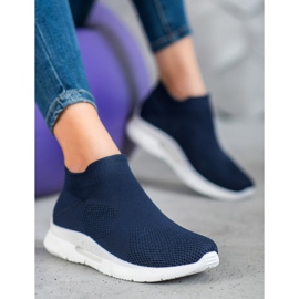 SHELOVET Textile Slip On Shoes blue 1 SHELOVET Textile Slip On Shoes blue 1