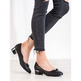 SHELOVET Elegant Pumps With A Pearl black 2