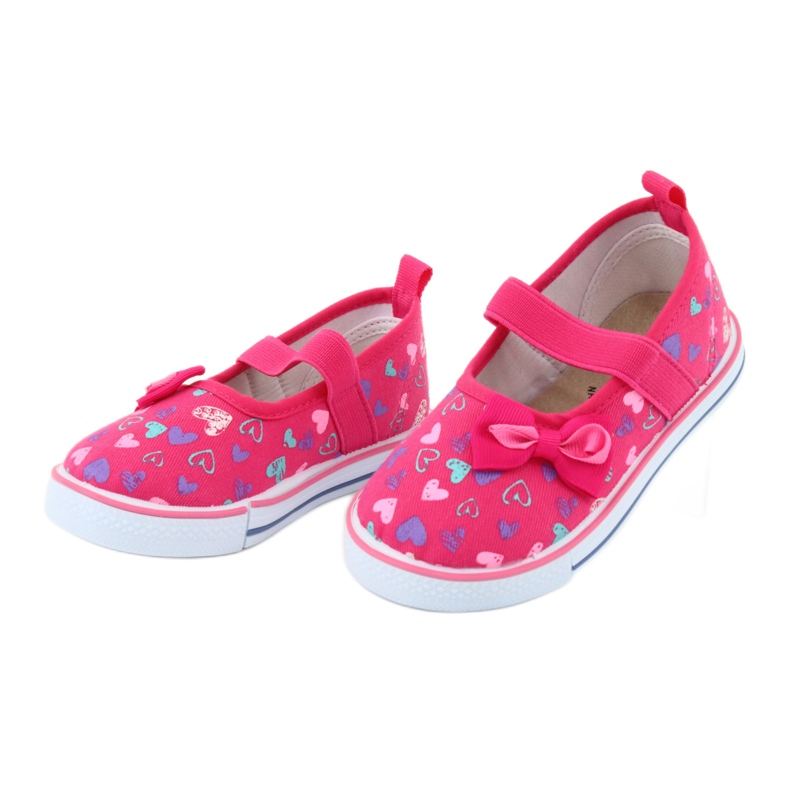 Ballerinas bow Atletico leather insert white violet pink 3