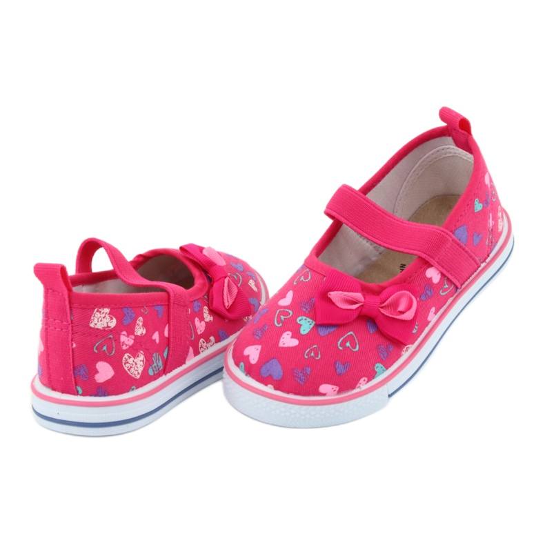 Ballerinas bow Atletico leather insert white violet pink 4