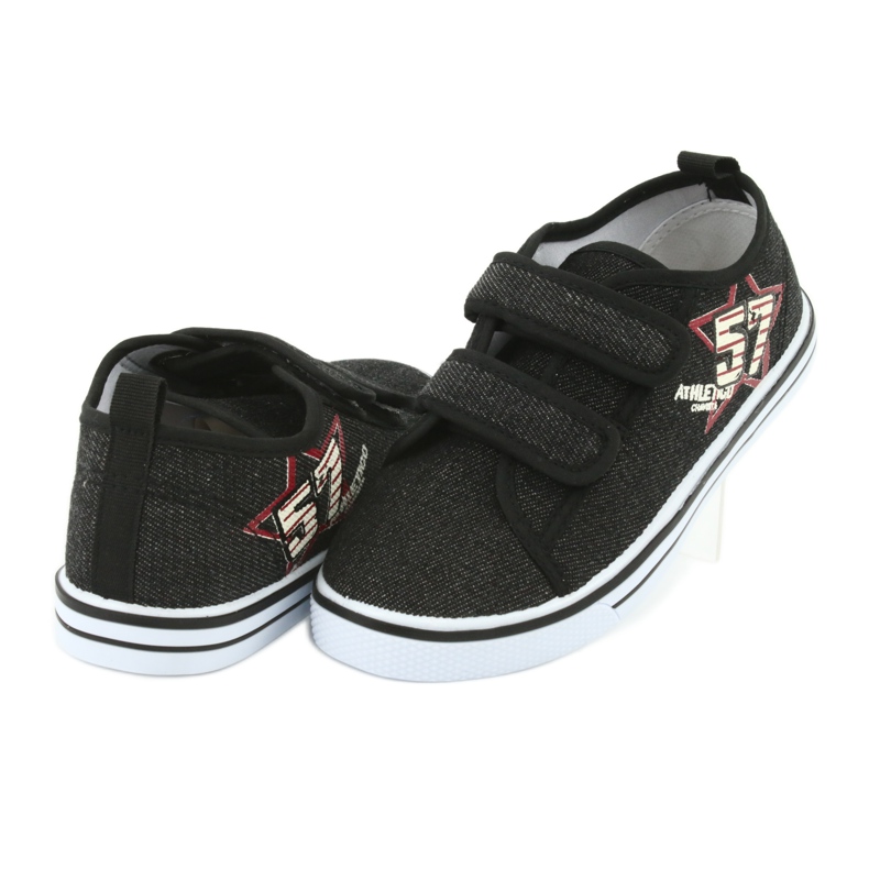 Velcro sneakers Atletico jeans black 4