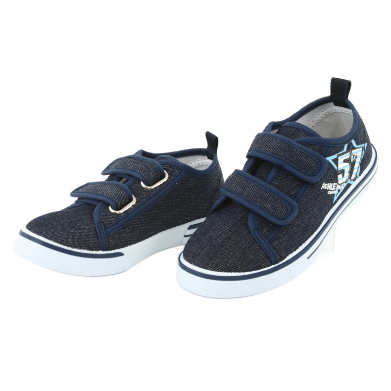 Velcro sneakers Atletico jeans navy blue 3 Velcro sneakers Atletico jeans navy blue 3