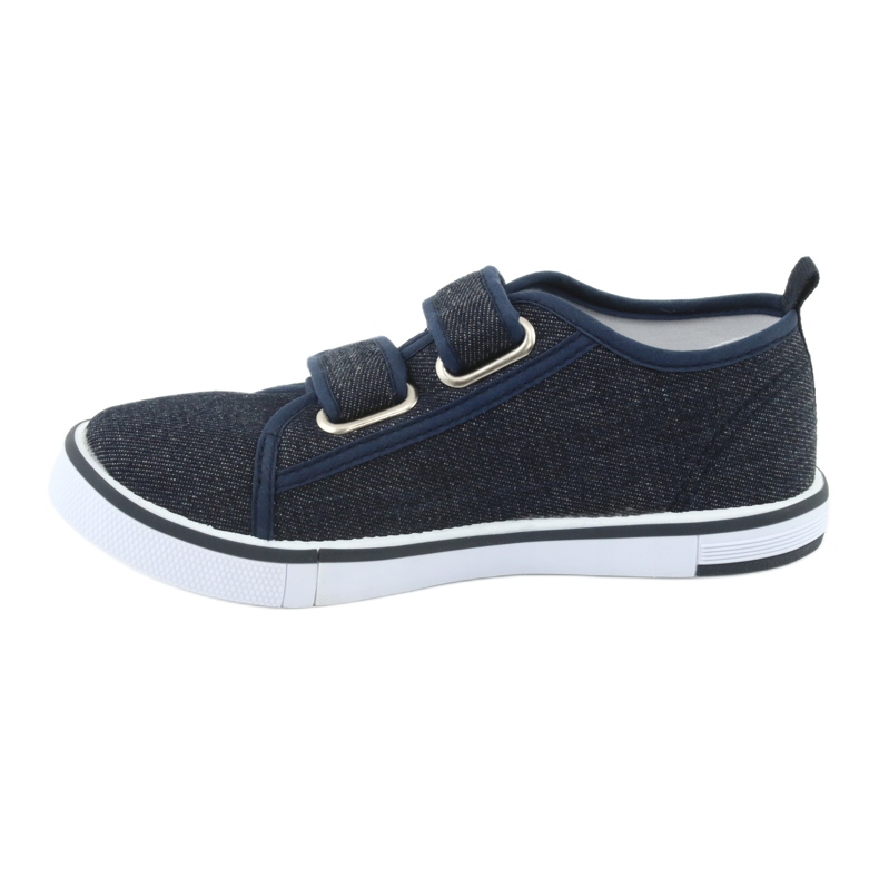 Velcro sneakers Atletico jeans navy blue 2