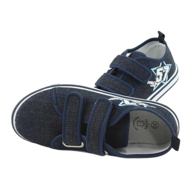 Velcro sneakers Atletico jeans navy blue 6