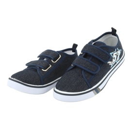 Velcro sneakers Atletico jeans navy blue 3