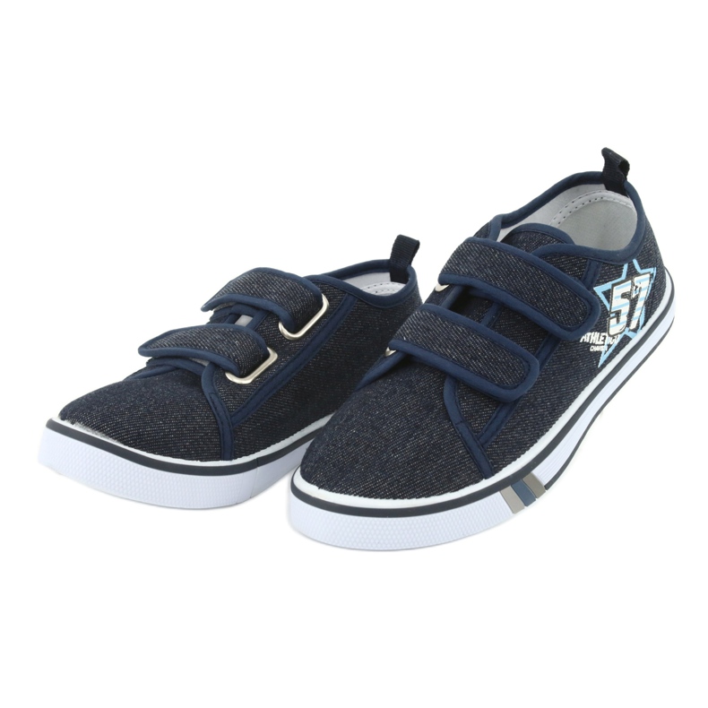 Velcro sneakers Atletico jeans navy blue 3