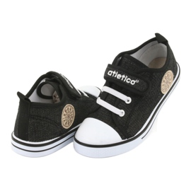 Sneakers with leather insert Atletico BSM029 black 4