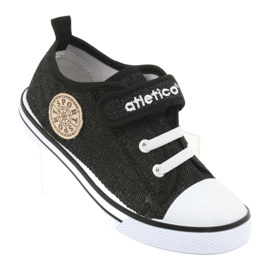 Sneakers with leather insert Atletico BSM029 black 1