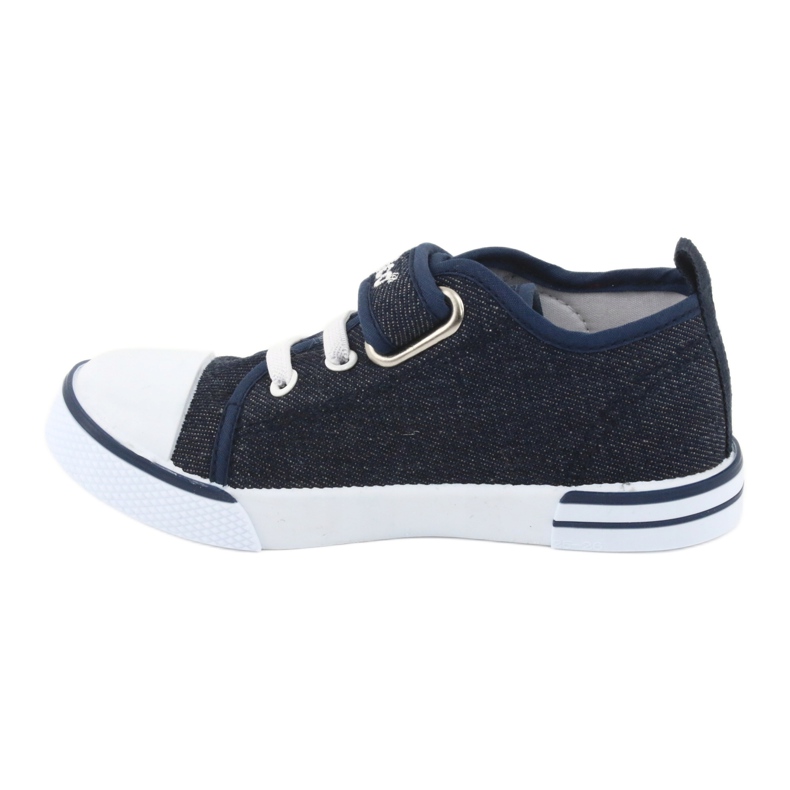 Sneakers with leather insert Atletico BSM029 navy blue 2 Sneakers with leather insert Atletico BSM029 navy blue 2