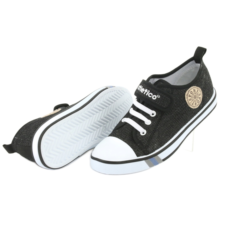 Sneakers with leather insert Atletico BSM029 black 5