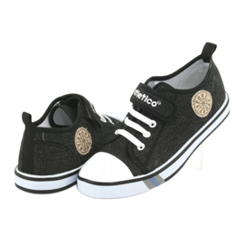 Sneakers with leather insert Atletico BSM029 black 4