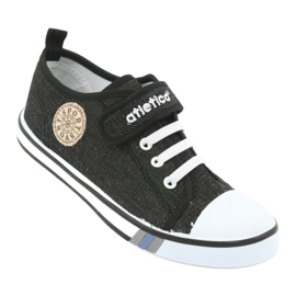 Sneakers with leather insert Atletico BSM029 black 1