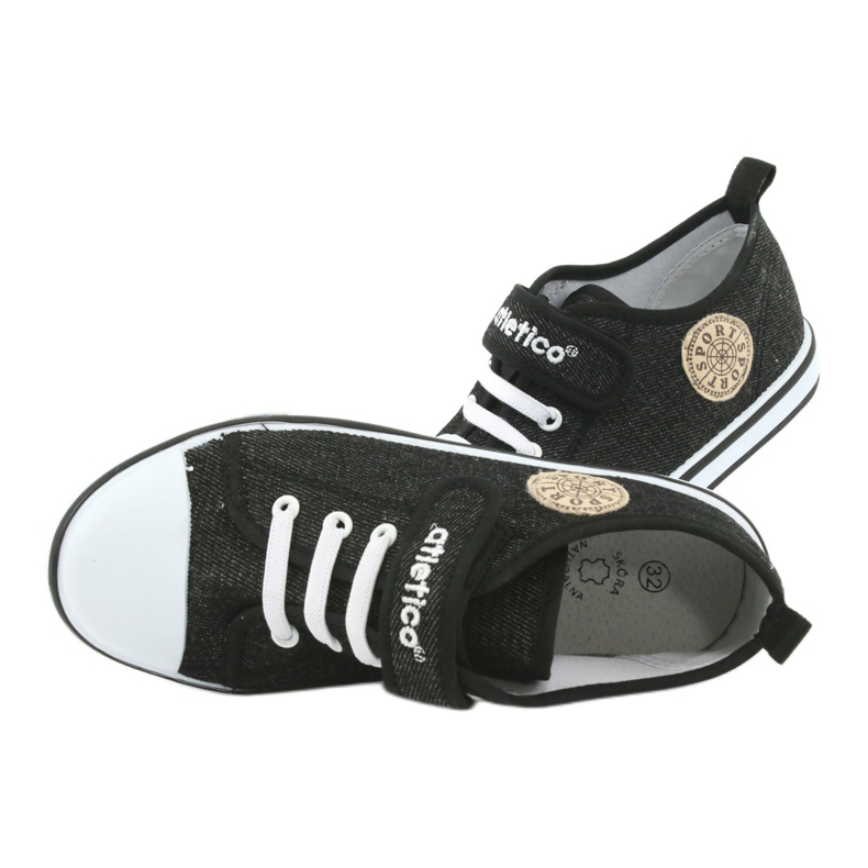 Sneakers with leather insert Atletico BSM029 black 6